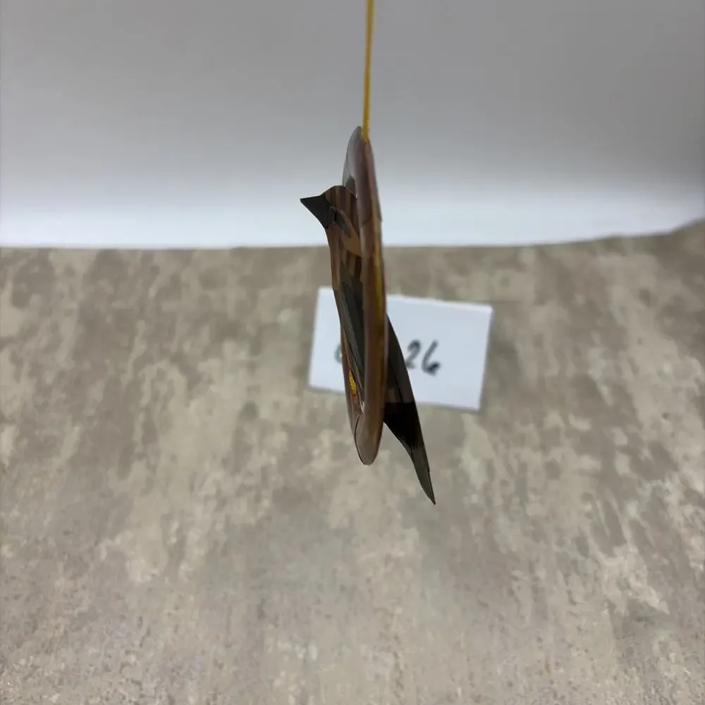 Wooden Intarsia Handmade Handcrafted Bird Hanging Ornament W/Varied Wood
